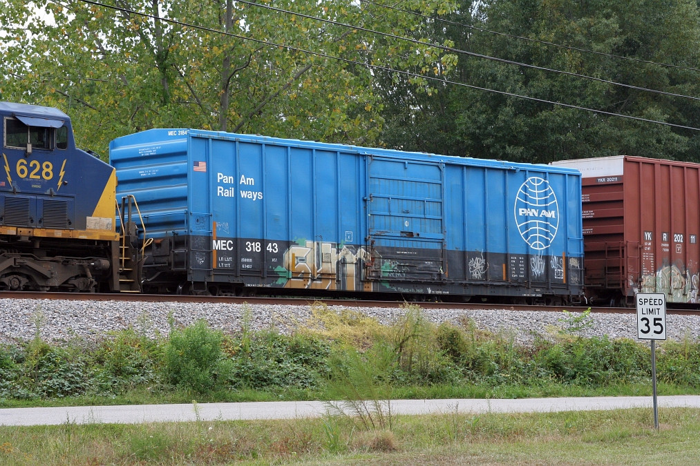 MEC 31843 on the local parked on the siding